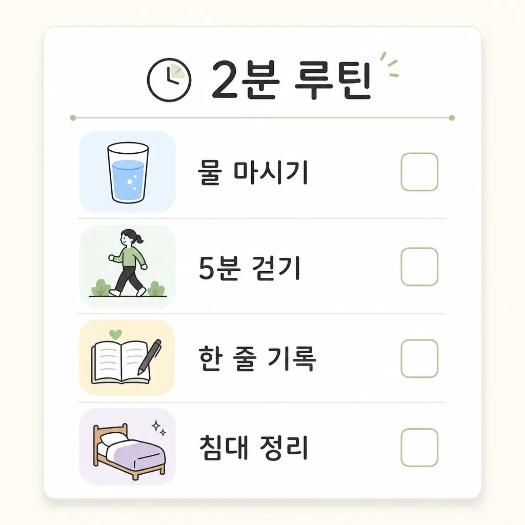 회복력을 키우는 작은 습관 예시